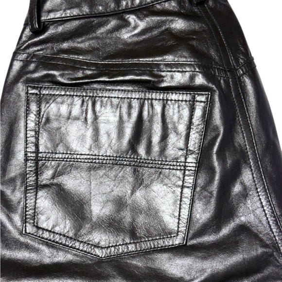 Express Genuine Leather Pants Size 1/2 - Picture 2 of 9